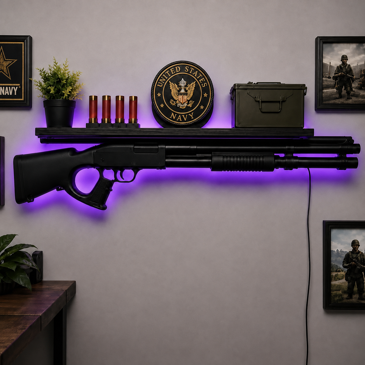 Frontline LED Gun Shelf